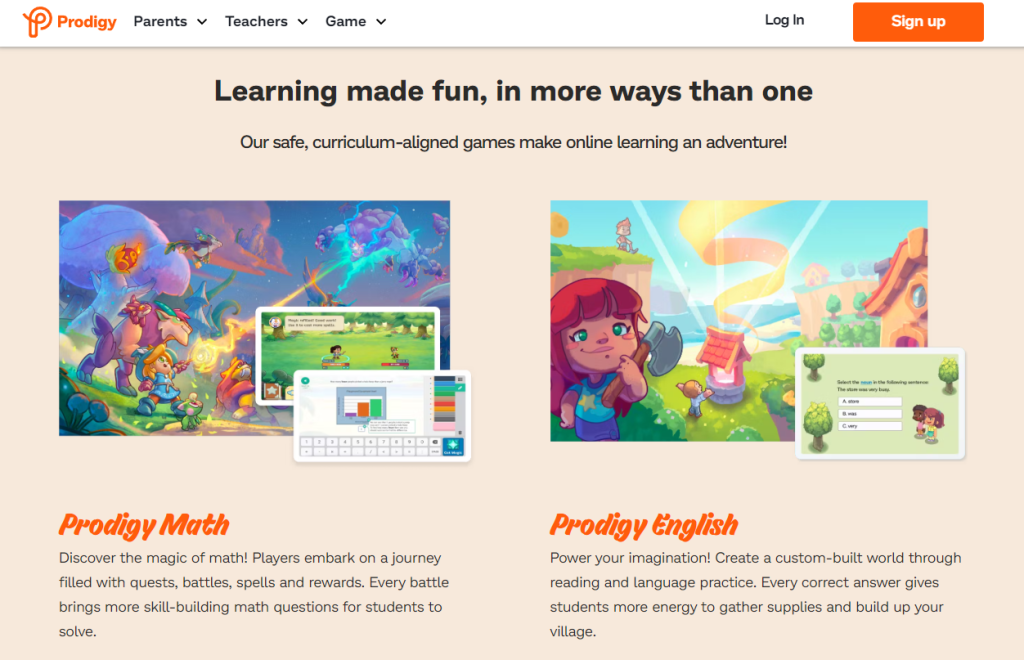 Prodigy Online Educational Games