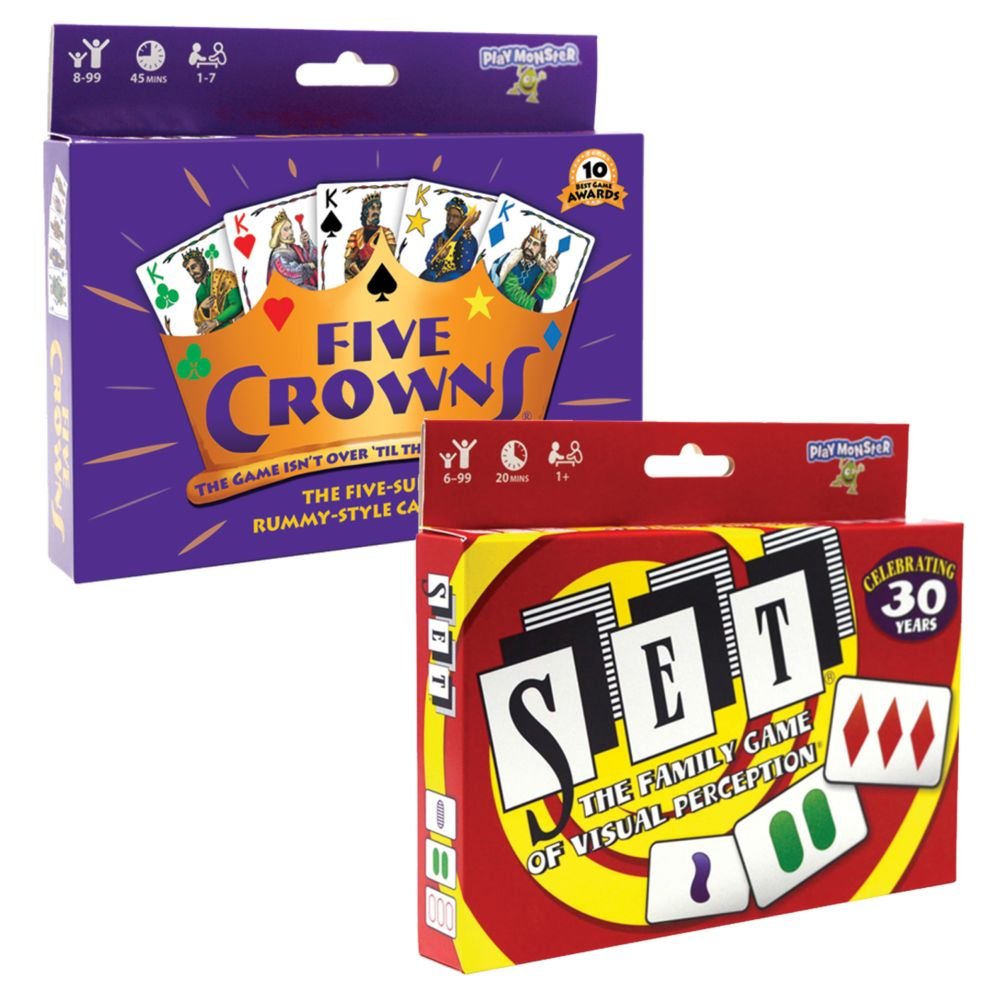 Five Crowns & SET Classic Card Games From MindWare