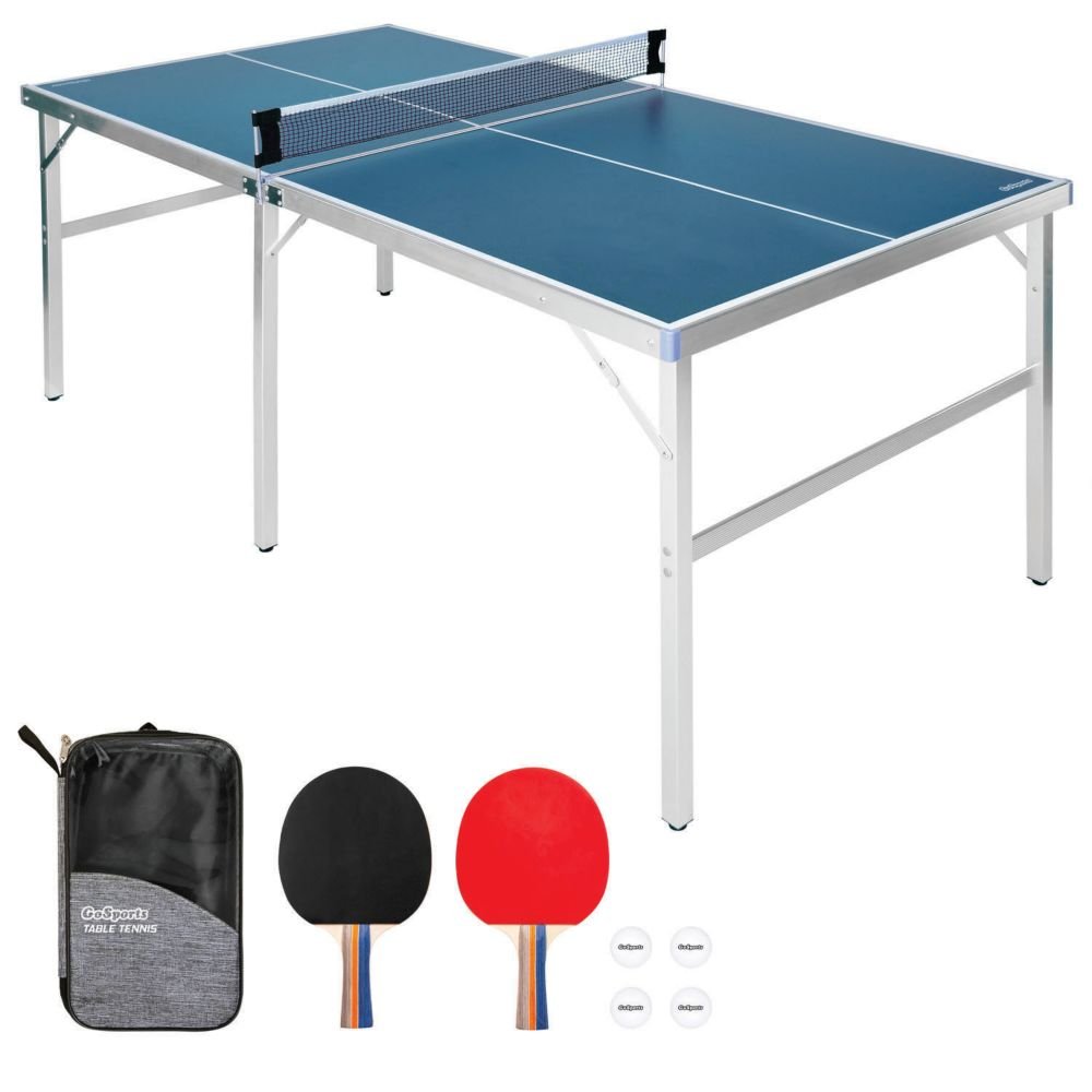 GoSports 6'x3' Portable Mid-size Table Tennis Game Set From MindWare