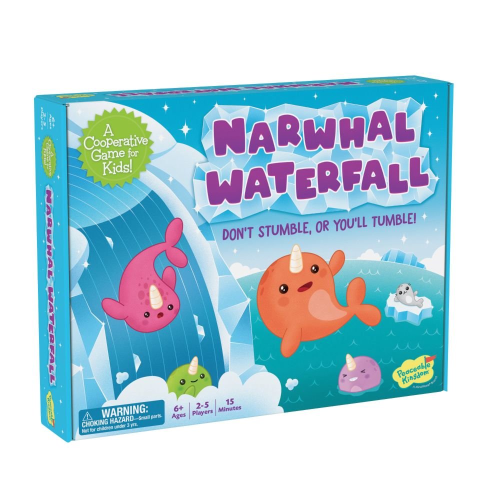 Narwhal Waterfall Peaceable Kingdom Cooperative Game for Kids From MindWare