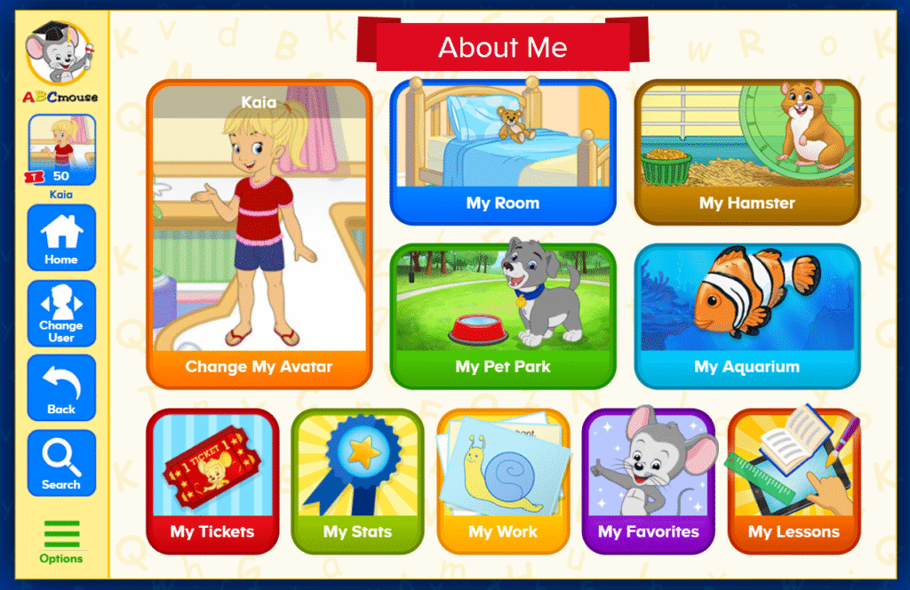 ABCmouse About Me Page